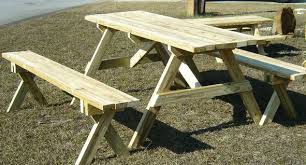 7 Foot Picnic Table With Detached Benches Custom Made Furniture Picnic Table Furniture