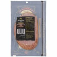The calories in sliced ham depend on how much fat content is concentrated within the meat. Kretschmar 97 Fat Free Sliced Brown Sugar Ham 8 Oz Food 4 Less