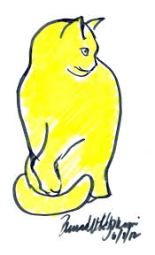 Daily Sketch Sunshine Yellow Cat Art Illustration Cat Sketch Cat Art
