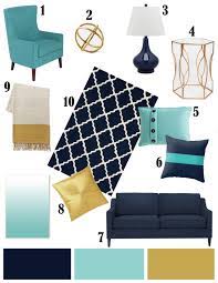 Color Inspiration Navy Aqua And Gold Gold Living Room Living Room Color Home Decor