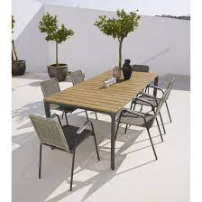 Tessa Outdoor Dining Table Gray Sandalye