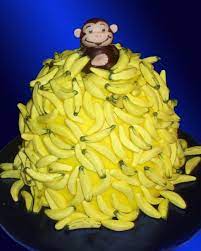 Monkey And Banana Cake Monkey Banana Curious George Cake Children S Birthday Cakes Curious George Cakes Monkey Cake Monkey And Banana