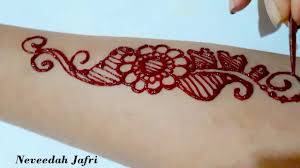 ᴴᴰ Fresh Henna Red Colour Designs Youtube
