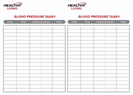 Printable Blood Pressure Chart Template Lovely Blood