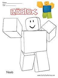 Roblox Noob Coloring Page Roblox Coloring Pages Noob