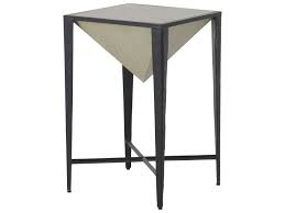 Gabby Home Raw Iron Cerused White 16 Wide Square Elway End Table Gasch165020