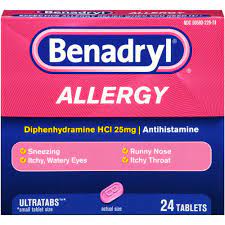 Benadryl Allergy Ultratabs 25mg 24 Ct Allergy Medicine Benadryl Medicine Tablets