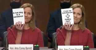 After all, the republicans back in 2016 didn't even give merrick garland a hearing. @neal_katyal on ruth bader ginsburg's death. Amy Coney Barrett Held Up Blank Notepad During Senate Hearing So Obviously There Were Memes