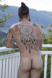 Island Studs Keanu busts a massive load of white cum all over his furry  balls and belly – Dirty Boy Reviews