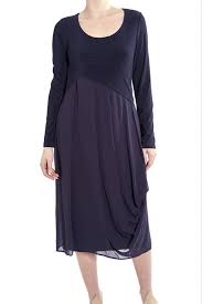 Joseph Ribkoff Dark Blue Long Sleeve Chiffon Overlay Dress 173275 Us 8 Uk 10 New Josephribkoff Alinedress Womens Dresses Dresses For Work Chiffon Long Sleeve
