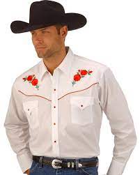 Long sleeve western shirt with rose embroidery. Ely Cattleman Men S Red Embroidered Rose Western Shirt 15203901 06 Schatzlein Saddle Shop Shopoutpostmn