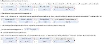 How to measure direct labor. 7 Calculate The Direct Materials Cost Variance Chegg Com