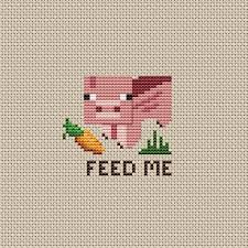 14 count, 30.30w x 29.75h cm 16 count, 26.51w x 26.03h… Minecraft Cross Stitch Patterns Google Search Cross Stitch Animals Cross Stitch Needlecraft Pattern