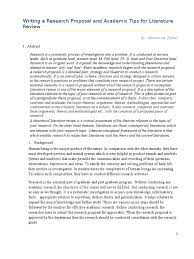 After the introduction , it grounds your research in a. Reaearch Proposal And Literature Review Abstract Summary Thesis