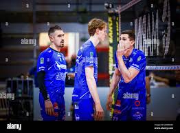 Latina Italy 05th Dec 2021 Baranowicz Michele Wiltenburg Twan Dirlic Petar Top Volley Cisterna During Top Volley Cisterna Vs Leo Shoes Modena Volleyball Italian Serie A Men Superleague Championship In Latina Italy