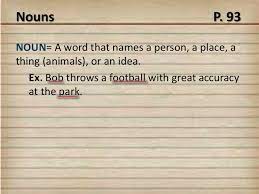 What is the verb in the following sentence? Nouns Verbs Adjectives Articles