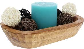 What kind of wicker balls do you use? Rustic Curiosities Small Wood Dough Bowl For Decor Or Display Hand Carved 9 75 Inches Long For Fruit Bread Moss Balls And More Farmhouse Decorative Wooden Bowl Walmart Com Walmart Com
