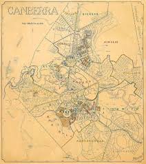 Map Of Canberra Giclee Reproduction Old Map Of Canberra