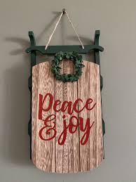 Transformed A 4 88 Plain Sled From Target Ladder Decor Christmas Sled