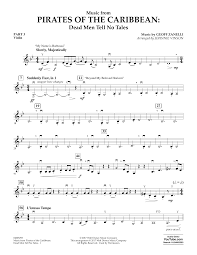 Download and print in pdf or midi free sheet music for pirates of the caribbean by hans zimmer arranged by medeler for can my online class play and record this for a little summer concert? Johnnie Vinson Music From Pirates Of The Caribbean Dead Men Tell No Tales Pt 3 Violin Sheet Music Pdf Notes Chords Classical Score Concert Band Download Printable Sku 370943