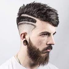 Hard Part Design Drop Fade Haircut Fade Haircut Mens Hairstyles