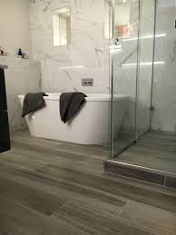 Grey Wood Effect Porcelain Statuario Marble Effect Porcelain Wood Floor Bathroom Wood Tile Bathroom Floor White Bathroom Decor