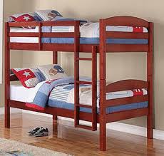 Mainstays Twin Over Twin Wood Bunk Bed Cherry Mainstays To See Or Buy Click On Amazon Here Http Ww Wood Bunk Beds Bunk Beds With Stairs Convertible Loft Bed