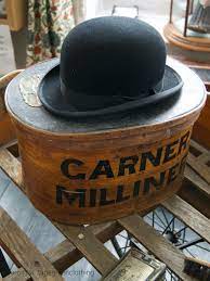 Vintage Bowler Hat Black Felt Derby Hat And Hat Box Bowler Hat Hats Vintage Derby Hats