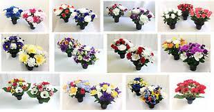 Buy artificial flowers for graves and get the best deals at the lowest prices on ebay! Memorial Grave Vase Artificial Flower Arrangement Cemetery Crematorium Silk Rose Ebay