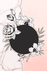 Black And White Flower Background Vector 