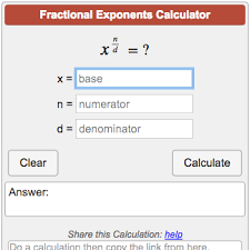 For example, you can write x a b x^ {\frac {a} {b}} x b a as. Fraction Exponents Calculator