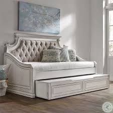 Yassi bookcase bed with storage. Magnolia Manor Antique White Twin Daybed With Trundle From Liberty Coleman Furniture