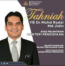 Yb Dr Mohd Radzi Md Jidin Menteri Pendidikan Malaysia 2020 Pendidikan Malaysia