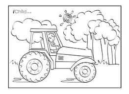 Enjoy Colouring In These Activities With This Printable Activity You Can Colour In Your Very Own Tractor Colorful Pictures Harvest Pictures Harvest Crafts