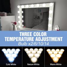 Купи онлайн Огледало за гримиране в сенниците лампа Led осветление за баня  USB 12V Dimmable тоалетка крушка топло бяло/студено бяло/природа бял / Led  лампи - Wholesale-Cost.cam