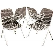 Set Of 4 Garden Chairs In White Wire 1960s Design Market Light enough for kids to carry but holds a nice.