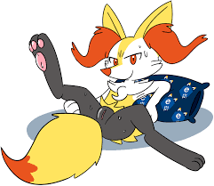 1girls arm support armpits ass big tail black fur blush braixen  canine e621 feet female only fox furry half-closed eyes leg up looking at  viewer mammal nintendo nude on