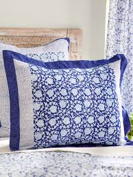 Check spelling or type a new query. Floral Blue Asian Cotton Pillow Sham Saffron Marigold