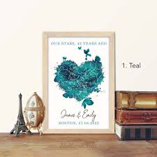 42nd Anniversary Wall Decor, Custom Night Sky by Date, Framed Star Map, 42  Year Wedding Anniversary Gift for Husband and Wife, Parents - Etsy