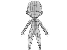 Chibi Base Mesh 3d 3ds Chibi Game Character Design Character Design