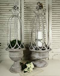 Pflanzschale Krone Rankgitter Metall Patina Shabby Vintage Deko Garten 2 Grossen Inredning