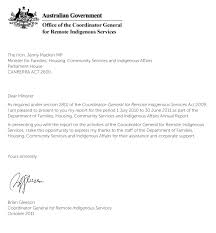 Appendix K Coordinator General For Remote Indigenous Services Annual Report 2010 11 Fahcsia Annual Report 2011