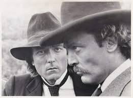 Birthday star JAMES KEACH (left) is known for his performance as Jesse  James in the 1980 Western film, The Long Riders. He is pictured with  brother Stacy, who played Frank James. James