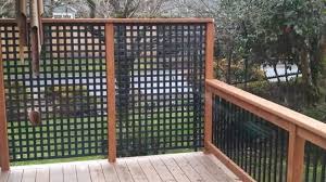 4 Ft X 8 Ft Black Privacy Square Vinyl Lattice Framed 222602 The Home Depot Lattice Deck Privacy Screen Outdoor Patio Garden Design