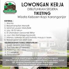 Bumn cari di antara 18.700+ lowongan kerja terbaru di indonesia dan di luar negeri gaji yang layak pekerjaan penuh waktu, sementara dan paruh waktu cepat & gratis pemberi. Lowongan Kerja Di Kebun Kopi Karanganyar Blitar Info Blitar