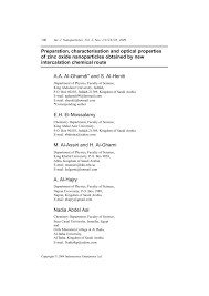 (download) arfak_62 @ hotmail.com hanif_hasan@yahoo.com rahman_mo@hotmail. Pdf Preparation Characterisation And Optical Properties Of Zinc Oxide Nanoparticles Obtained By New Intercalation Chemical Route