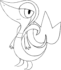 Download or print the image below. Coloring Pages Pokemon Snivy Drawings Pokemon