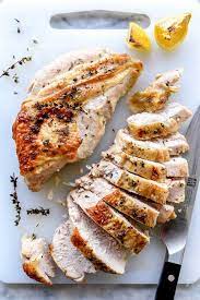 When making skinless, boneless preparations like turkey breast fillet recipes or turkey breast tenderloin recipes, roast at a lower temperature for a longer time. Pin On Huhn Rezepte Chicken Recipes