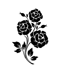 Digital File Rose Roses Svg Png Jpg Cricut Silhouette Etsy In 2020 Black Silhouette Flower Silhouette Rose Stencil