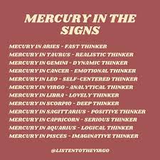 Mercury in cancer in love will seek out a motherly figure. Mercury In The Signs Zodiac Signs Meaning Mercury Sign Birth Chart